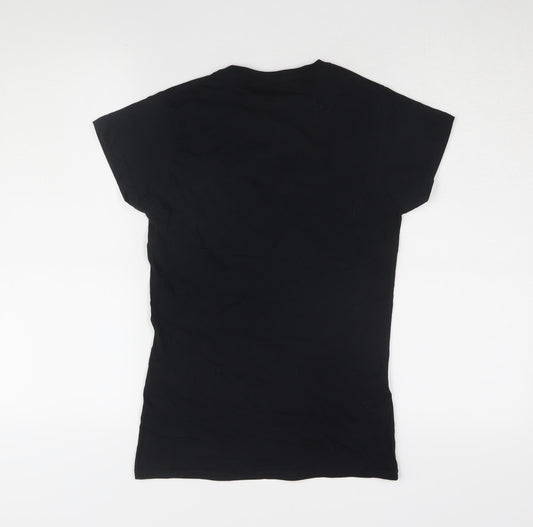 Womens UK Size S UFC Black 100% Cotton T-Shirt
