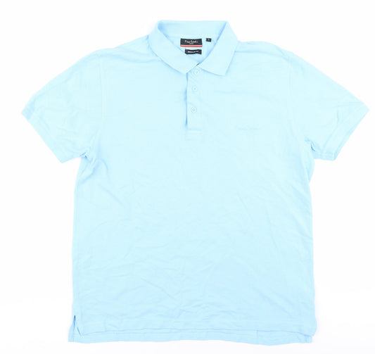 Pierre Cardin Men's Blue Polo, Size L, Regular Fit