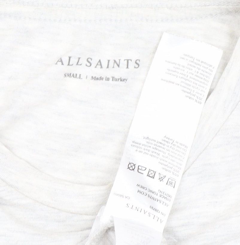 AllSaints Grey Short Sleeve Men's T-Shirt Size S
