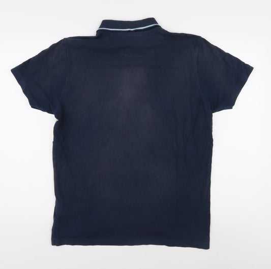Mens UK Size M Pierre Cardin Blue Cotton T-Shirt