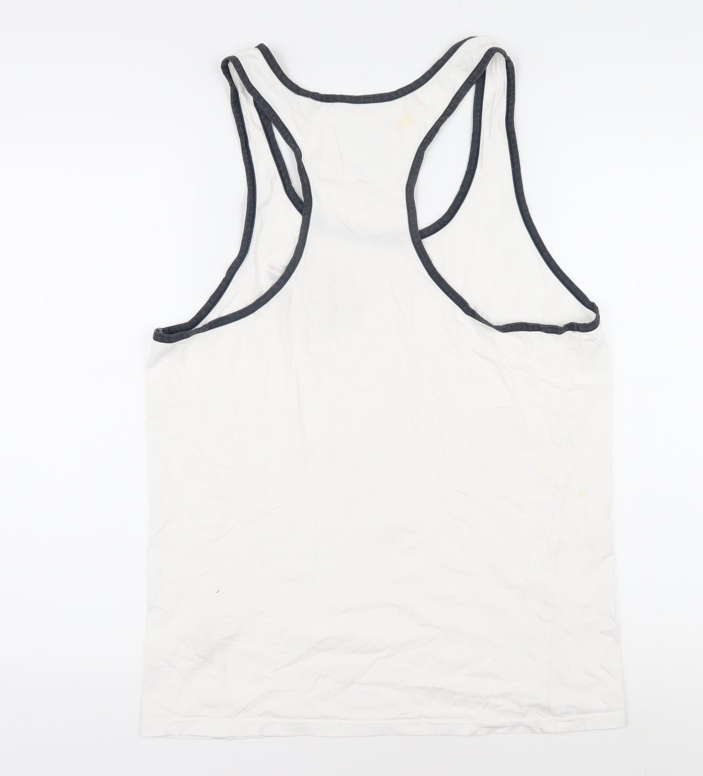 Jack Wills Men's White Tank L Jersey Cotton Casual