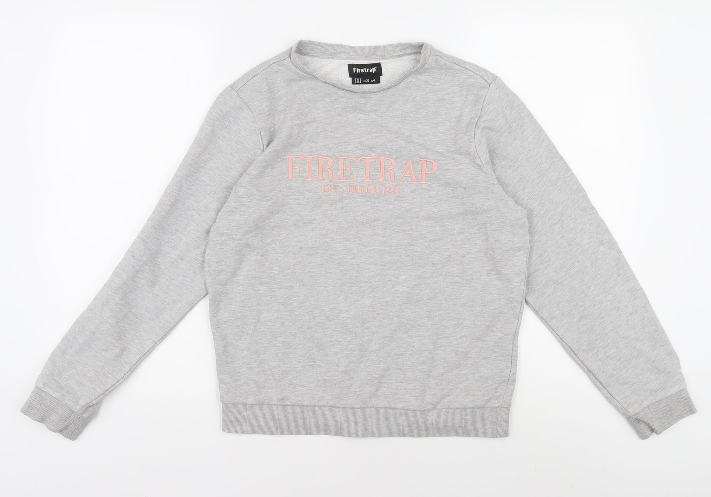Firetrap Women's Grey Pullover Sweatshirt, Size 8