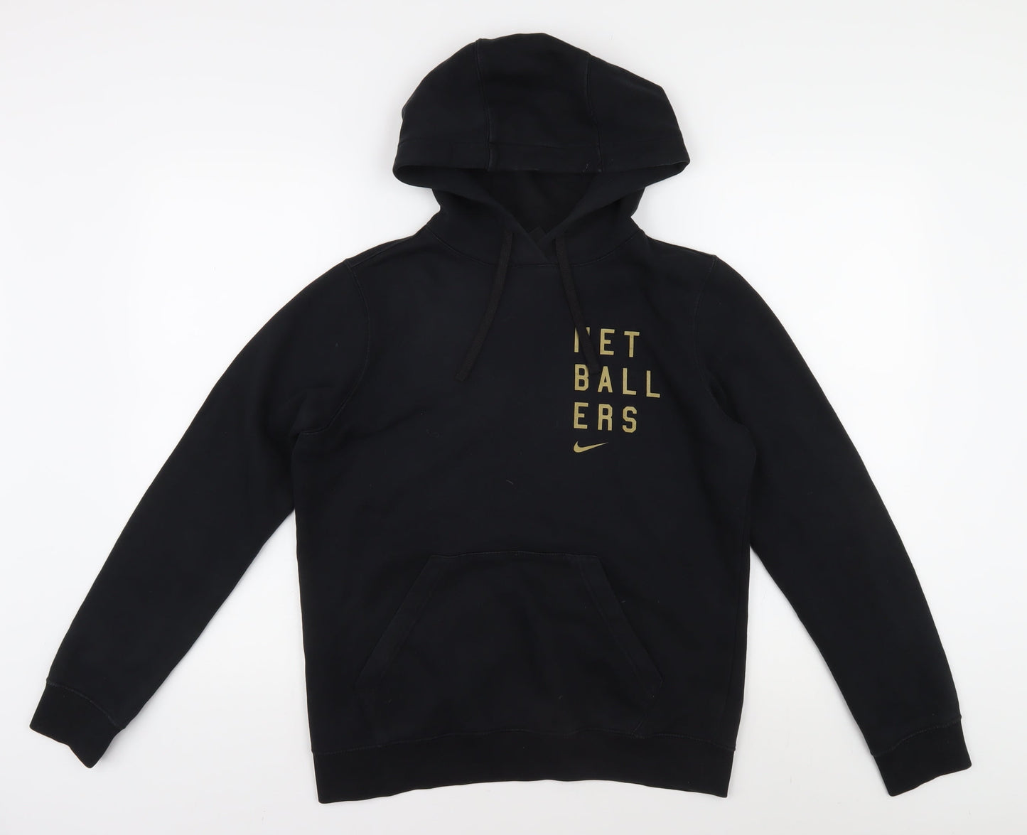 Nike Men's Black Pullover Hoodie, Size S, Lightweight Jersey