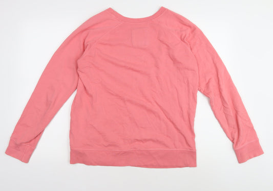 Crew Clothing Women's Pink Jersey Crew Neck Top