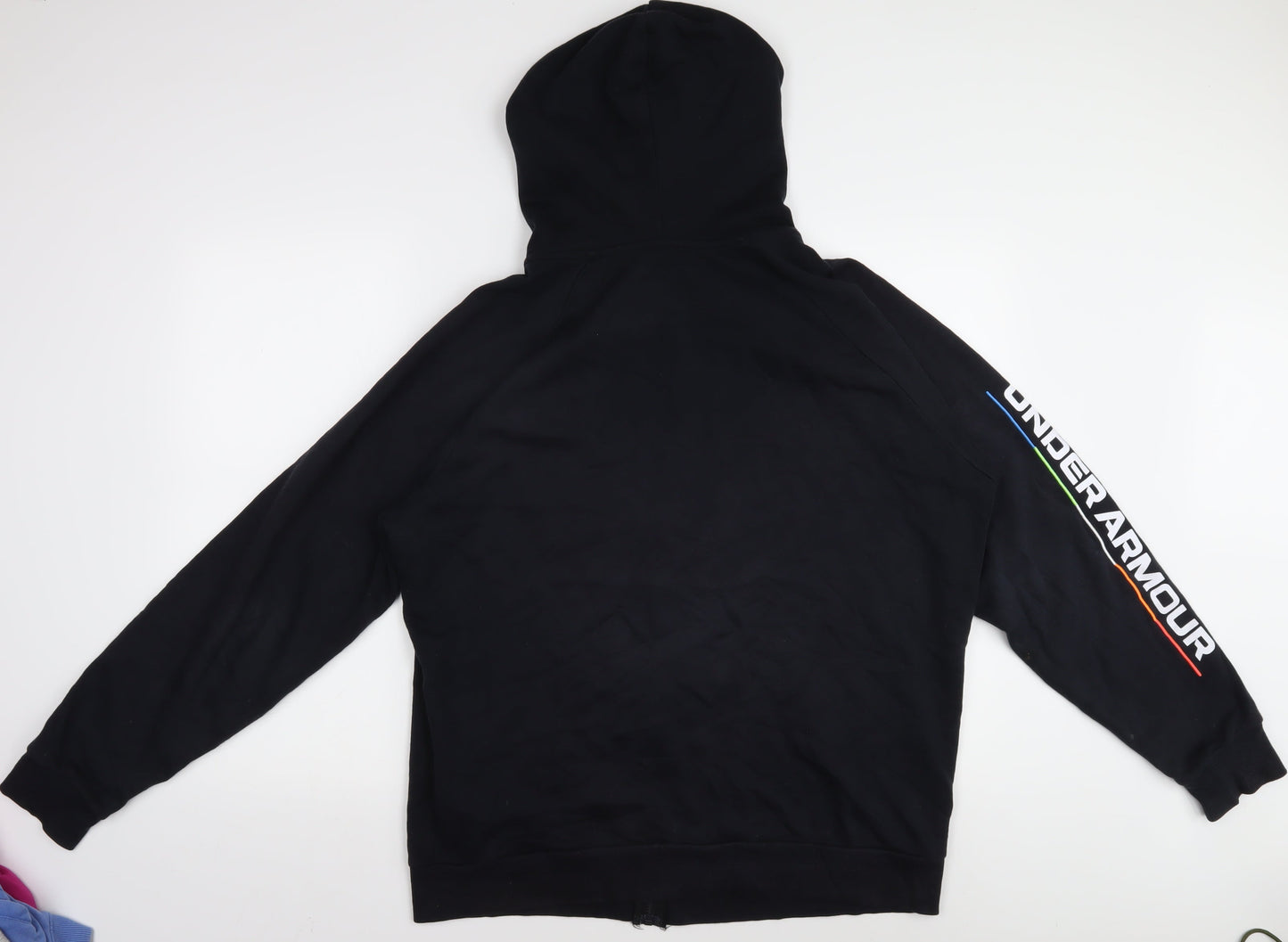Under Armour Black L Hoodie Full Zip Logo Unisex Adults Sports