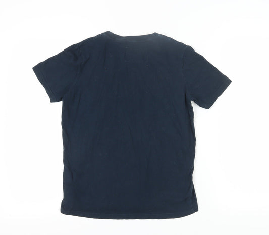 Superdry Women's Blue Striped T-Shirt Size 8