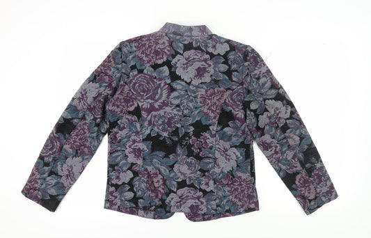 Dressbarn Women’s Purple Floral Suit Jacket M