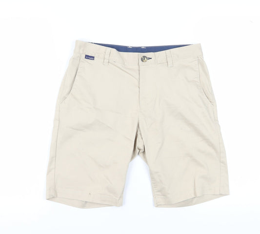 Columbia Men's Beige Chino Shorts, M, Outdoor Style