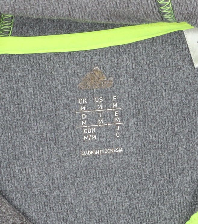 Adidas Men's Grey Logo Pullover Hoodie M