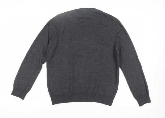 Joseph Abboud Men's Grey Wool Pullover Jumper L