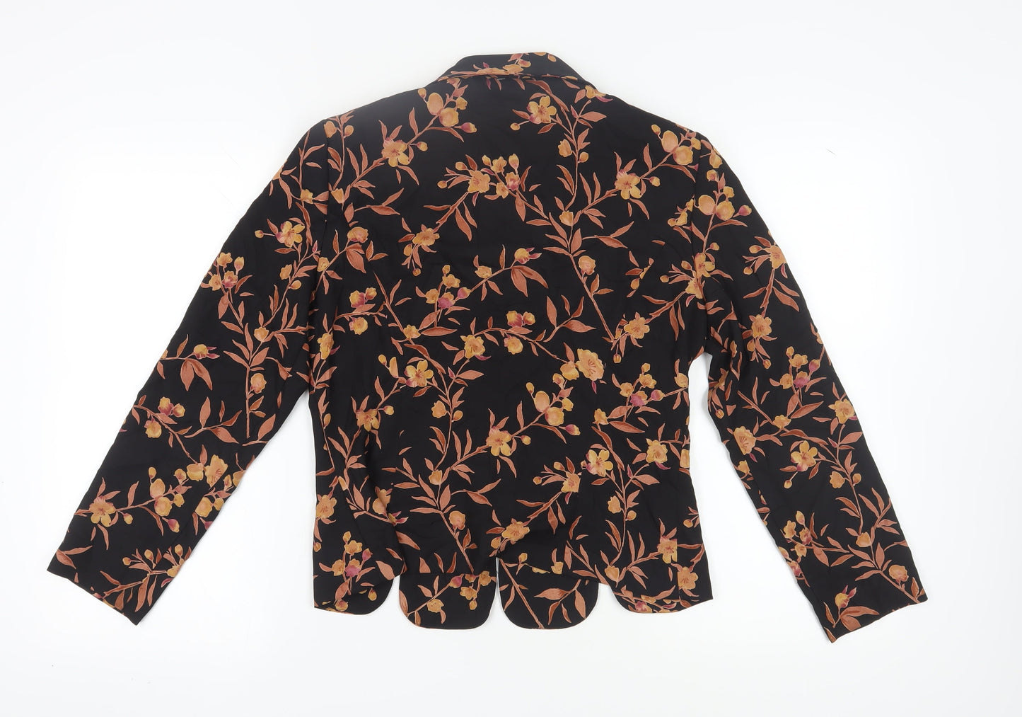 Leslie Fay Women's Black Floral Blouse, Size 10, Classic Style