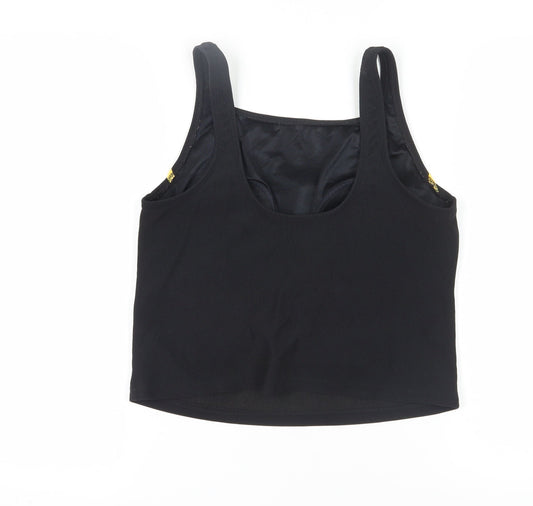 Womens UK Size 16 Longture Black Nylon Blend Tank