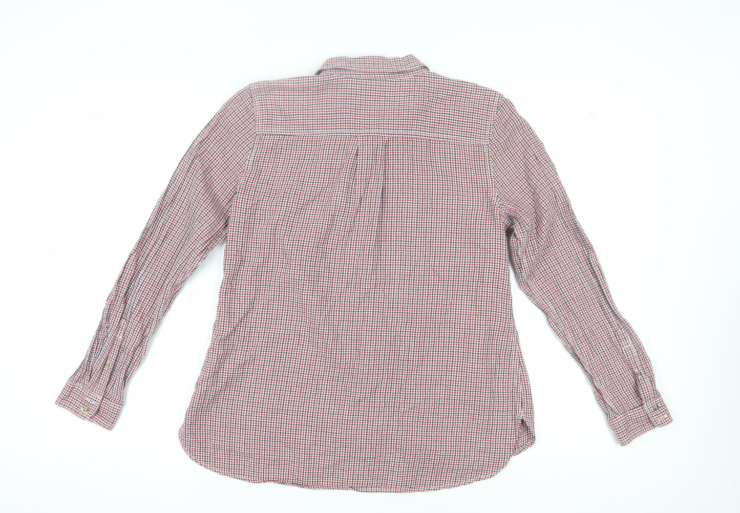 St. John's Bay Women's Red Check Button-Up Shirt, L