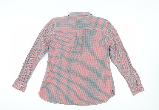 Womens UK Size L St. John's Bay Red Cotton Button-Up