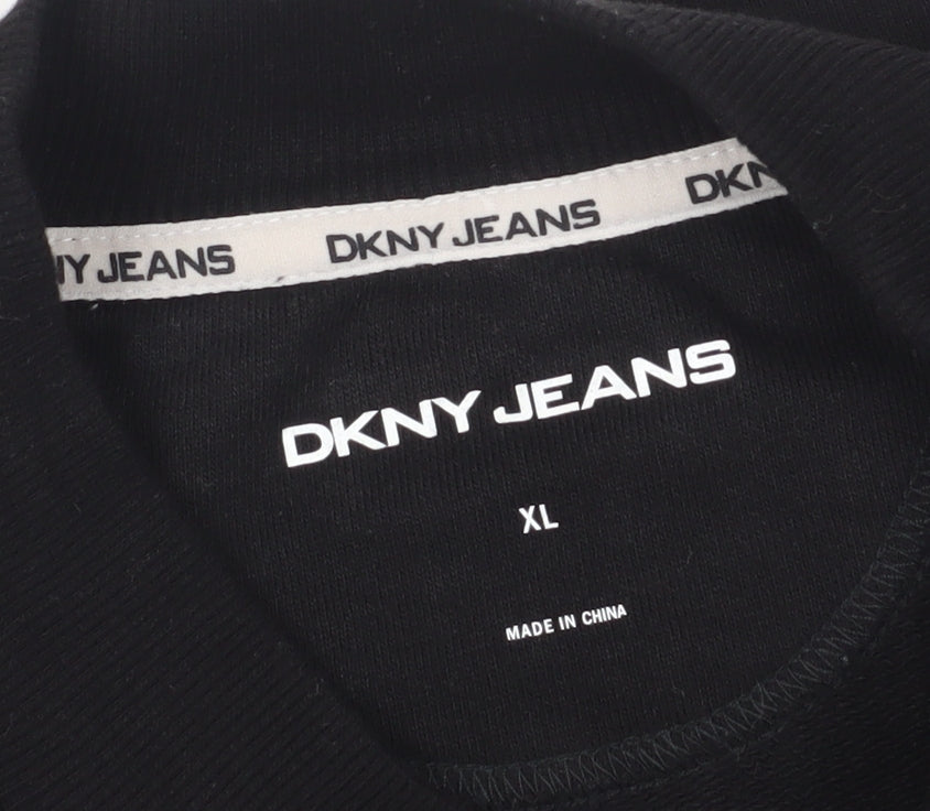 DKNY Jeans Women's Black XL Pullover Sweatshirt
