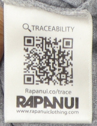 Rapanui Women's Grey T-Shirt Size 14 Scoop Neck