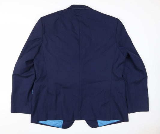 Marks and Spencer Men's Blue Wool Suit Jacket 48R
