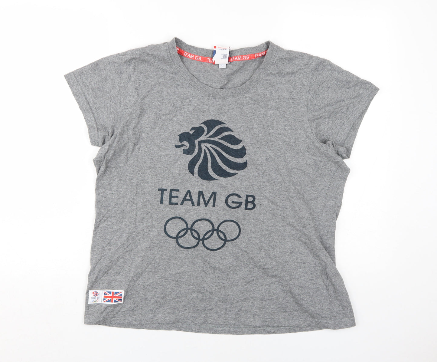 Team GB Grey T-Shirt Women's L Casual Sports