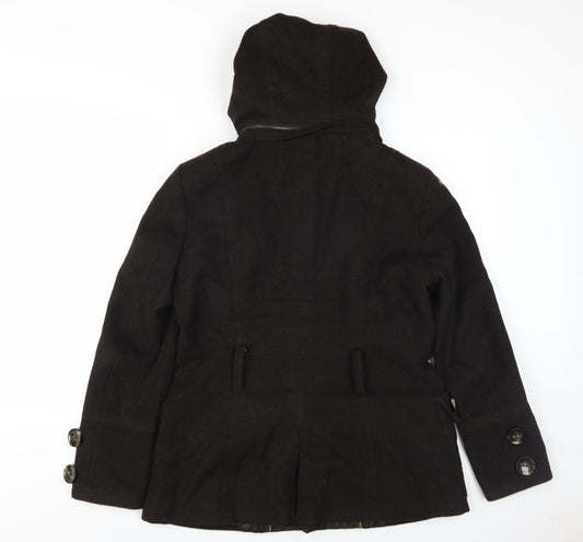 Zara Basic Men's Black Hooded Jacket XL Regular