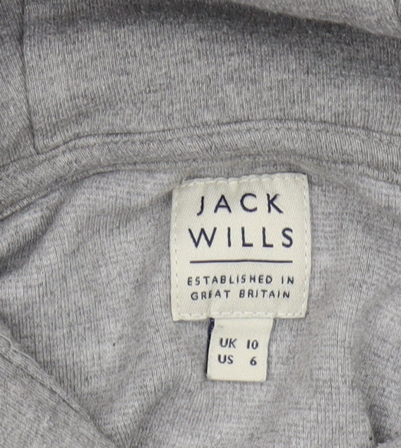 Jack Wills Women's Grey Hoodie Size 10