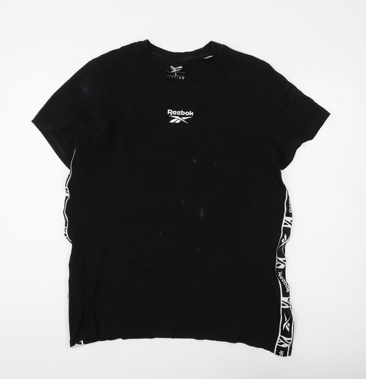 Reebok Men's Black L Short Sleeve Logo T-Shirt