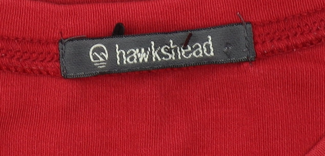 Hawkshead Women's Red Long Sleeve Basic T-Shirt S