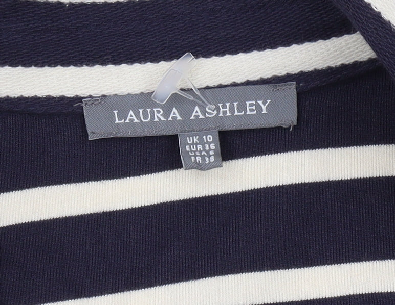 Laura Ashley Women's Striped Jacket, Size 10, Casual Style