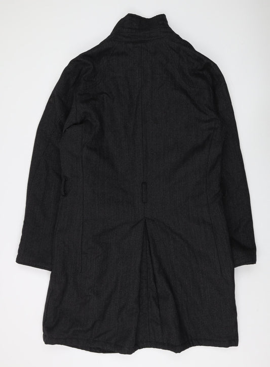Calvin Klein Men's Black Wool Overcoat L