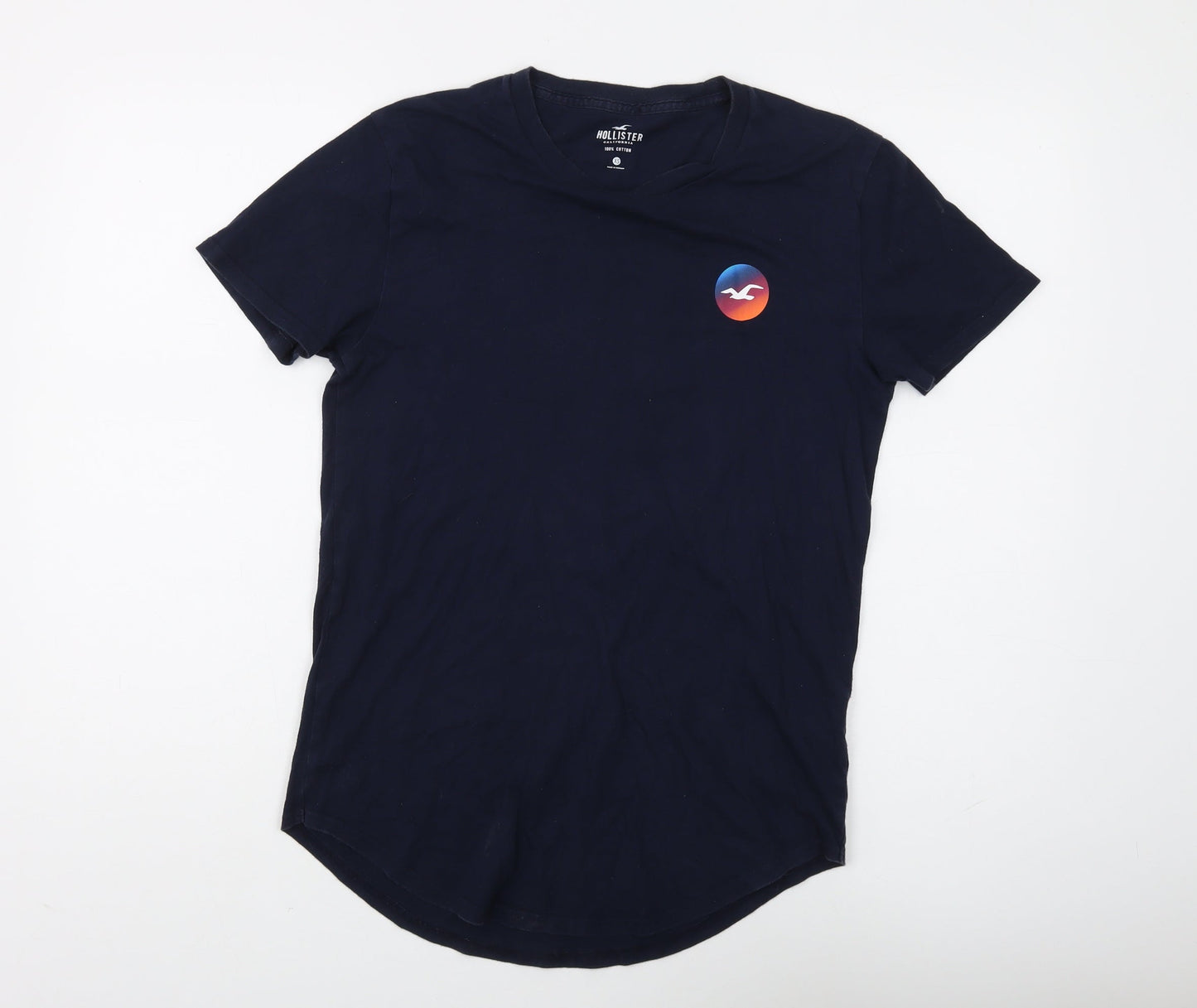 Hollister Men's Blue XS Graphic Beach T-Shirt