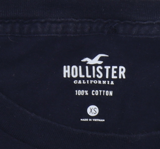 Hollister Men's Blue XS Graphic Beach T-Shirt