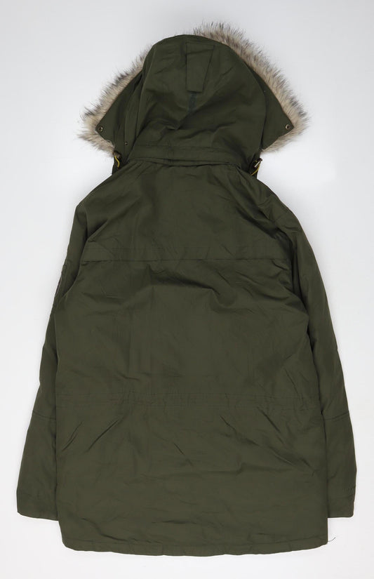 Regatta Womens Green Parka with Fur Trim S