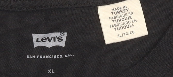 Levi's Unisex Black Crew Neck T-Shirt XL