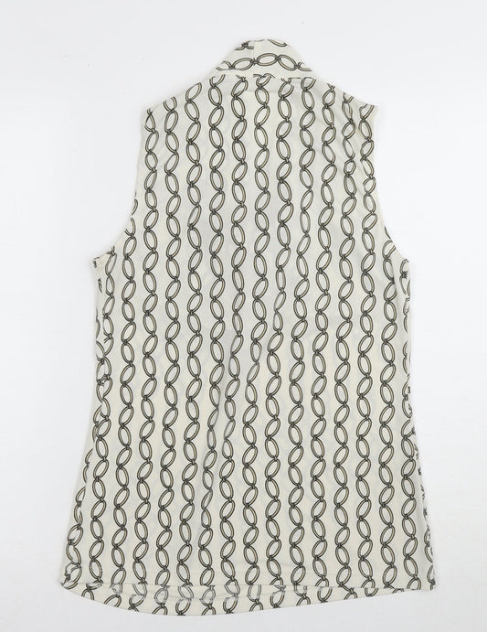 Banana Republic Women's Ivory XS Geometric Blouse