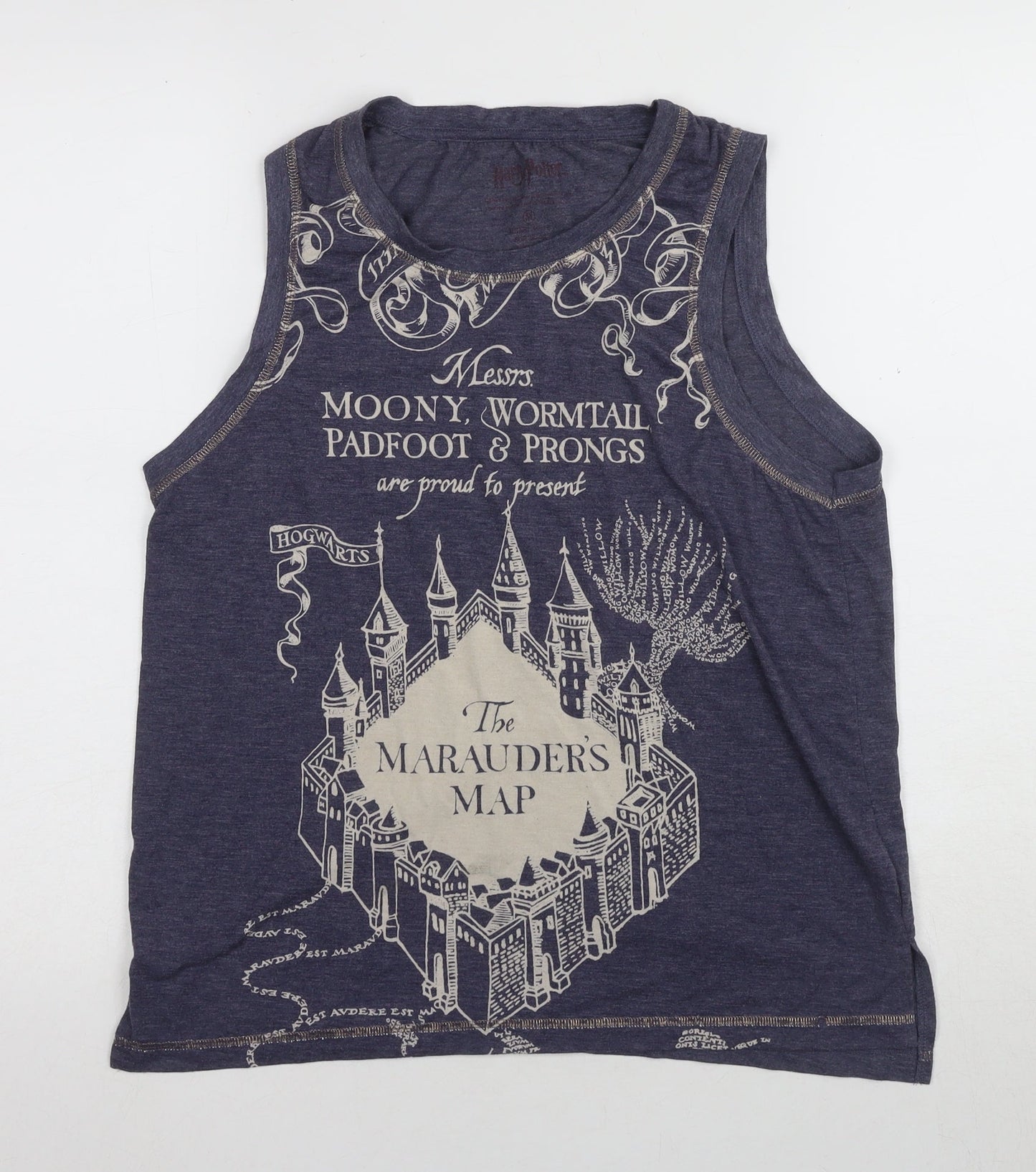 Harry Potter Women's Blue Tank Top Size 10-12, Movie Print