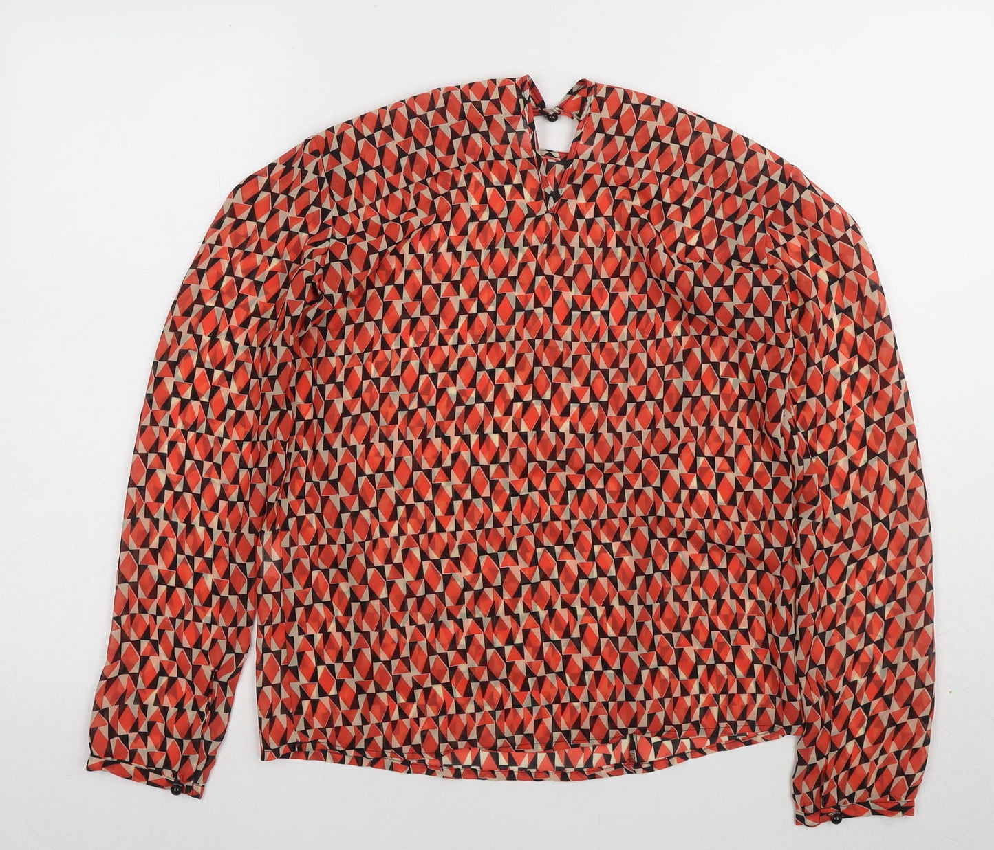 Benetton Womens Multicoloured Geometric Blouse XS