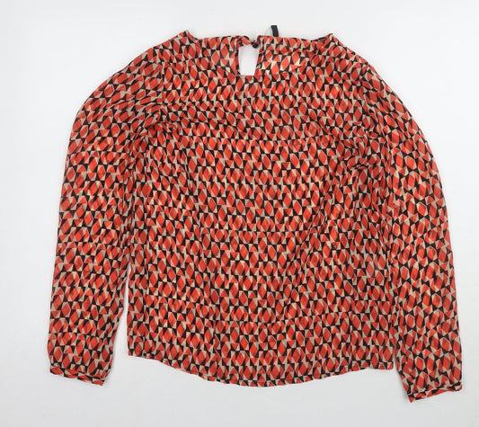 Benetton Womens Multicoloured Geometric Blouse XS
