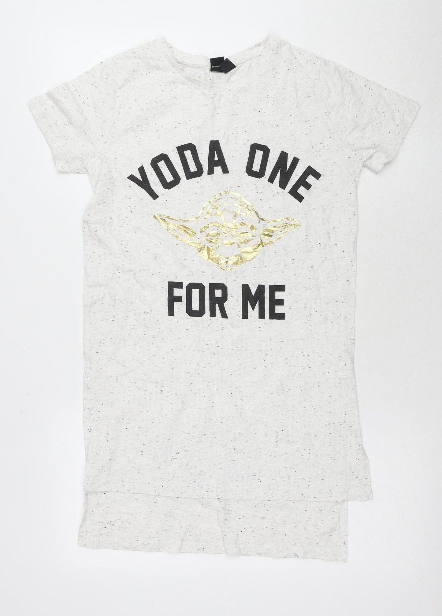 Star Wars Yoda White T-Shirt UK 8 Unisex Adults