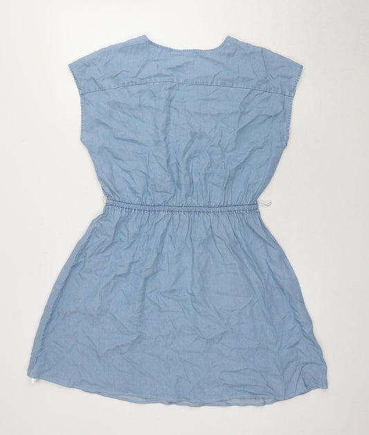 GAP Women's Blue Chambray Dress, S, T-Shirt Style