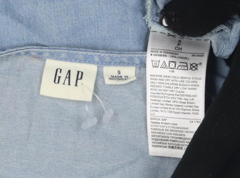 GAP Women's Blue Chambray Dress, S, T-Shirt Style
