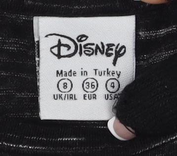 Disney Black Sleeveless T-Shirt, Size 8