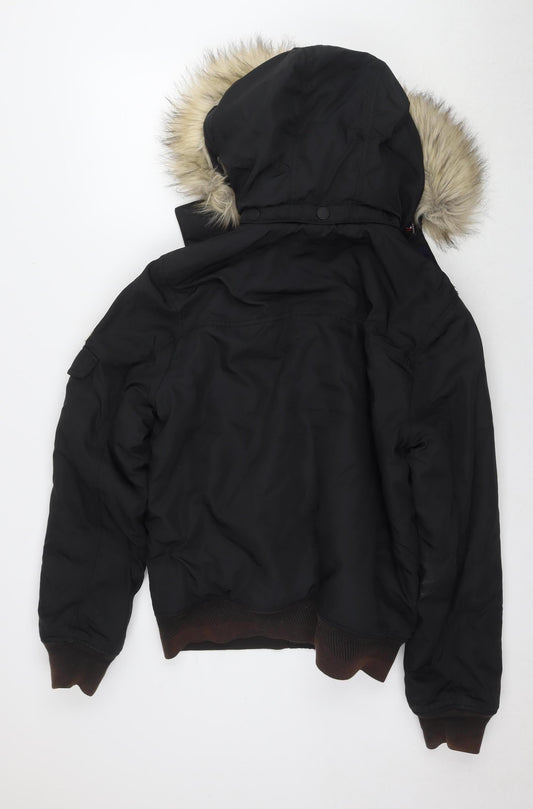 Tommy Jeans Men's Black Bomber Jacket S Hooded