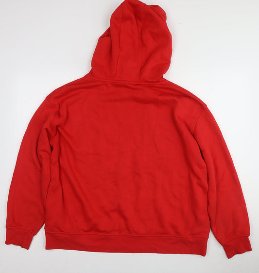 Unisex Adults UK L Regular Disney Red Pullover Hoodie