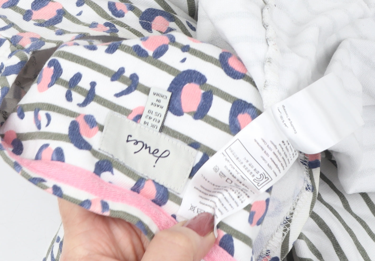 Joules Women's Multicoloured Stripe T-Shirt Size 10