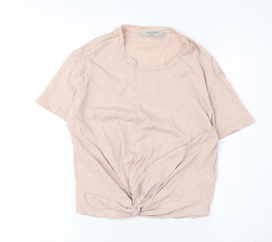 AllSaints Women's Beige Basic T-Shirt M