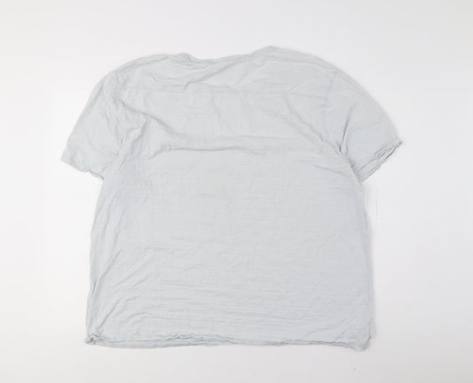 AllSaints Men's Grey Relaxed Fit Crew Neck T-Shirt