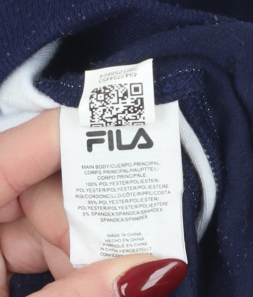 Fila Women’s Blue Jogger Trousers - L, Casual Velour