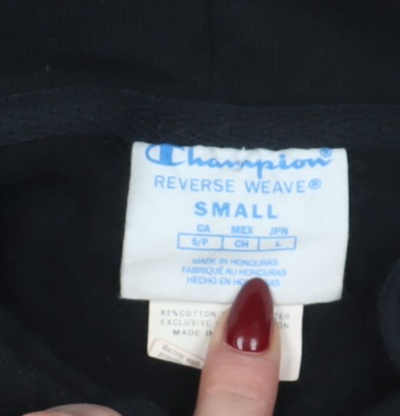 Champion Unisex Black Pullover Hoodie, Small, Casual Style