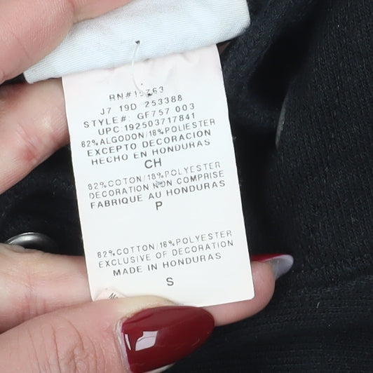 Champion Unisex Black Pullover Hoodie, Small, Casual Style