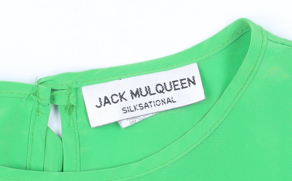 Jack Mulqueen Women's Green Blouse - Size M