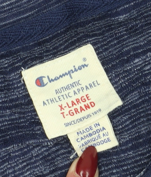 Champion Men’s Blue XL Pullover Striped Sweatshirt